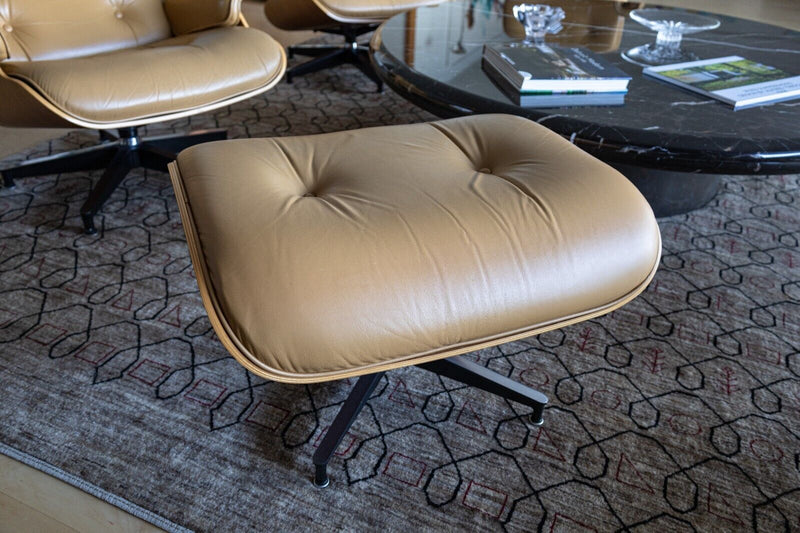 Herman Miller Eames Lounge Chair and Ottoman Beige 50th Anniversary Edition