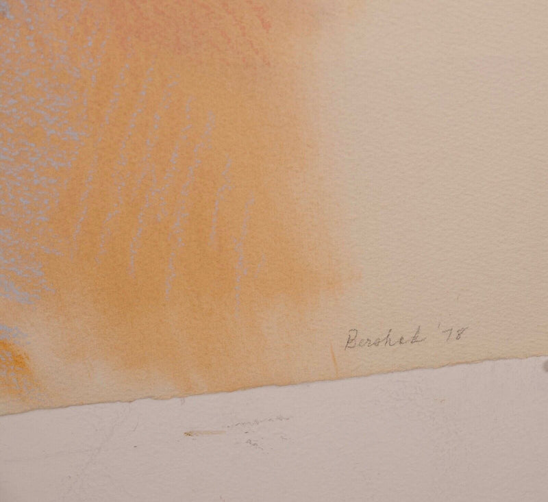 Helen Bershad Rosetta Earth I Diptych Signed Postmodern Pastels 1978 Unframed
