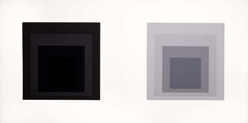 Josef Albers Homage to the Square (Grey) Modern Screenprint on Paper Unframed