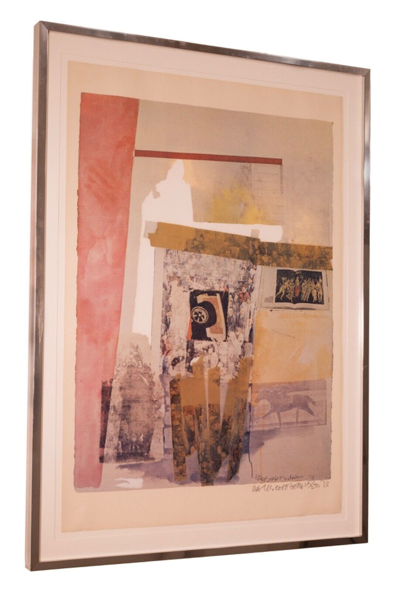 Robert Rauschenberg Watermark 1973 Signed Silkscreen in Colors 25/250 Framed