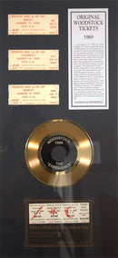 1969 Woodstock Memories Original Tickets & The Experience Mini-LP Record