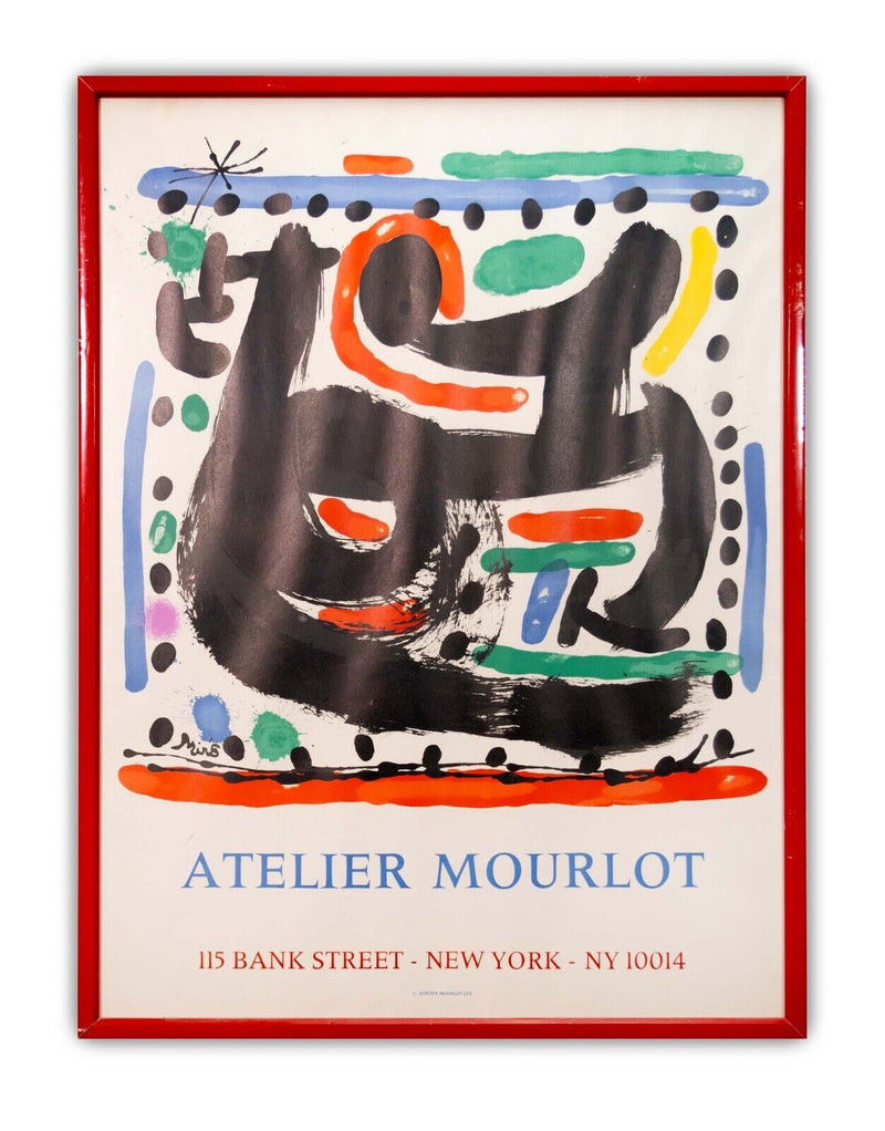 Joan Miro Atelier Mourlot New York Original Modern Lithographic Poster Framed