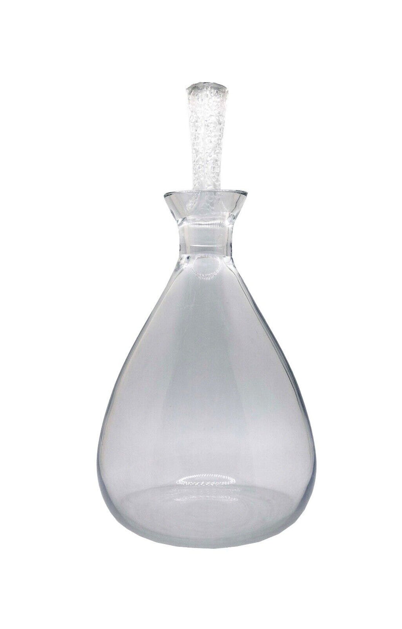 Lalique Phalsbourg Crystal Decanter w/ Textured Top Contemporary Modern