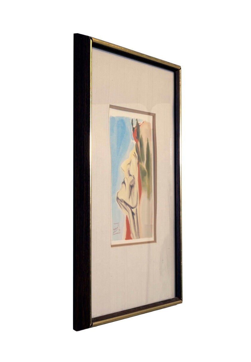 Salvador Dali Divine Comedy Le Nouveau Doute de Dante Paradise 7 Woodcut Framed