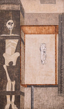 Sam Gamburd Signed Surrealist Modern Oil Painting Study on Board Framed 1960s