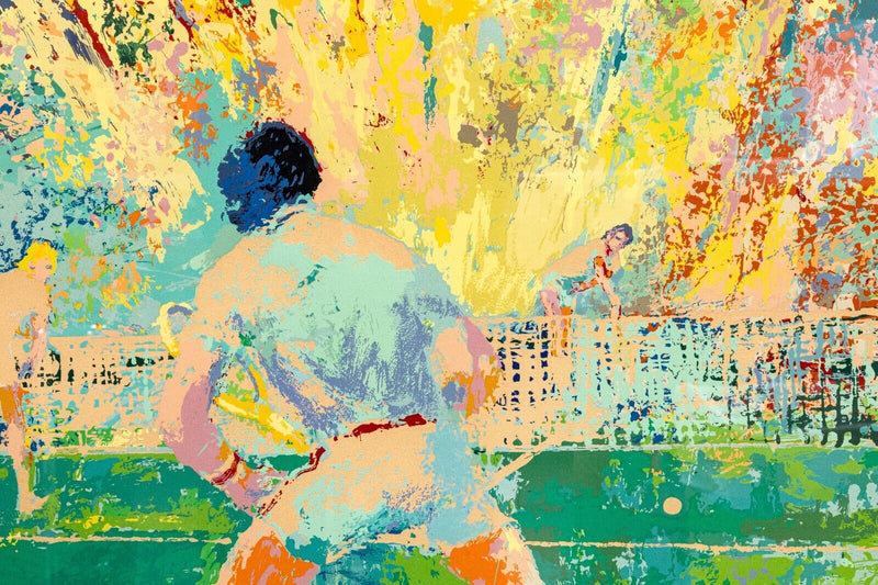 LeRoy Neiman Stadium Tennis 1981 Signed Contemporary Serigraph on Paper A.P.