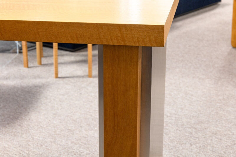 Contemporary Postmodern Wood and Metal Desk with Drawers