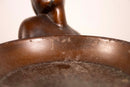 Art Deco Female Nude Bronze Sculpture Soap Dish or Trinket Tray on Lucite Base