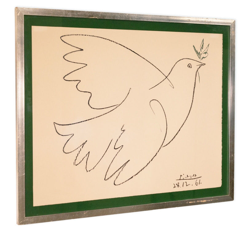 Picasso Dove Of Peace Vintage Lithograph Framed