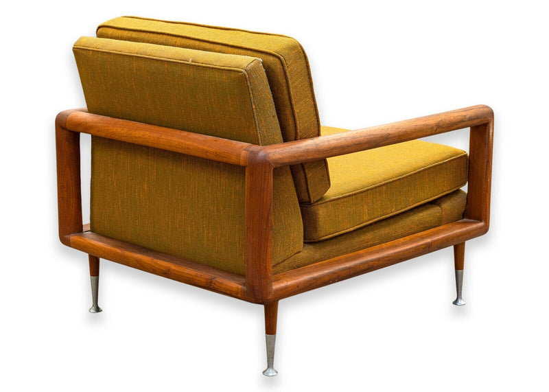 Mid Century Modern Robsjohn Gibbings Style Wood Frame Accent Lounge Armchair