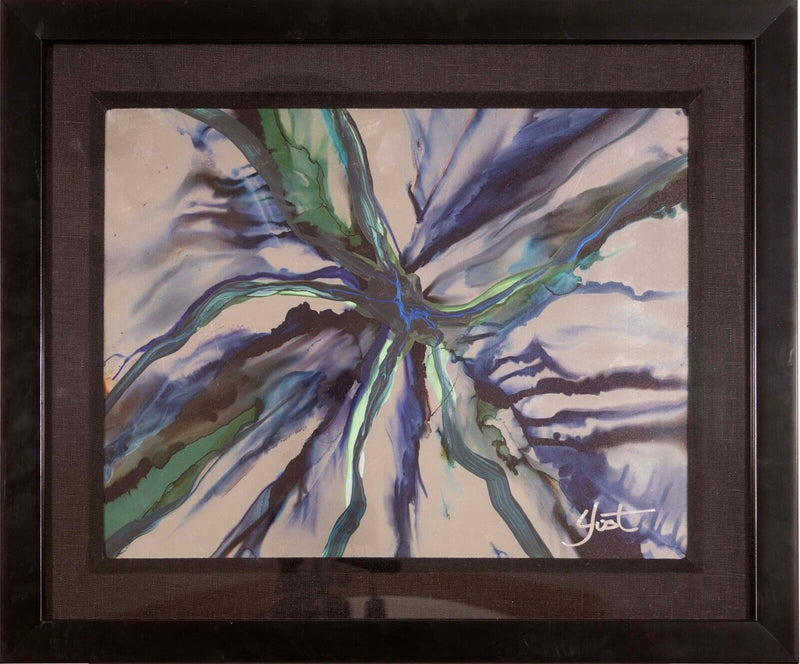 Nicholas Yust Marble Synergy Contemporary Abstract Signed Painting on Paper