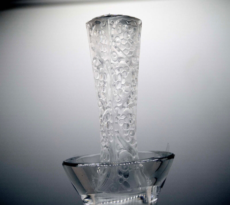 Lalique Phalsbourg Crystal Decanter w/ Textured Top Contemporary Modern