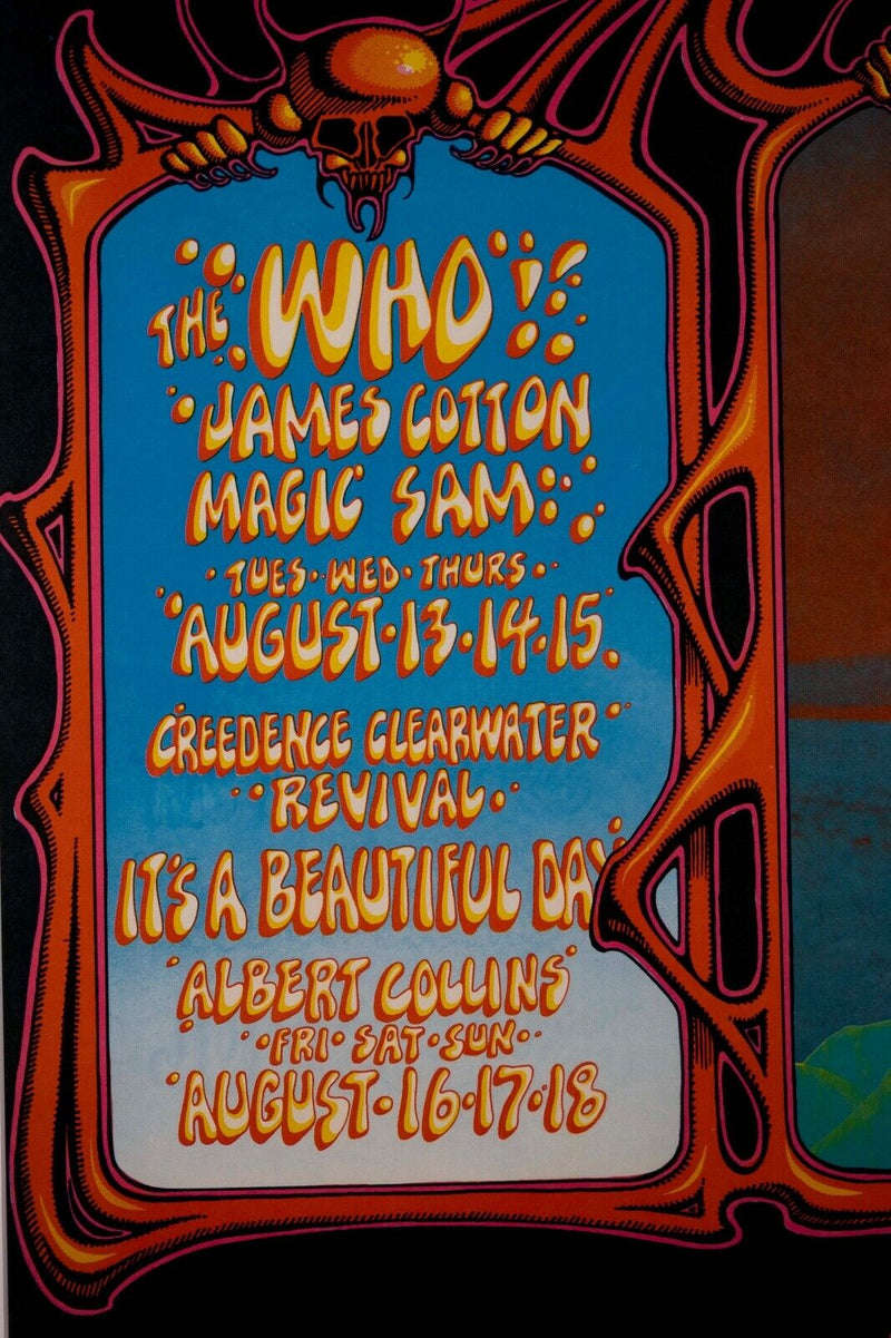 Bill Graham The Who & Grateful Dead 1968 Fillmore 1st Edition Concert Poster