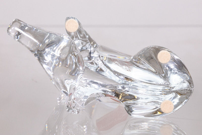 Baccarat Crystal Glass Boar Figurine Table Sculpture