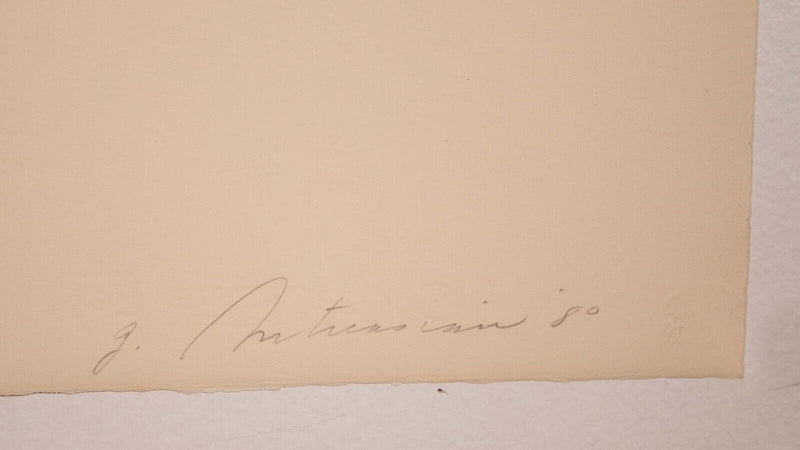 Garo Antreasian Untitled Signed Modern Lithograph with Embossing on Paper 13/40