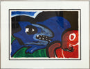 Bengt Lindström Composition, Tête d'Animal Signed Lithograph E.A. XI/XII Framed