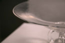 Steuben Scrolled Footed Tazza Pedestal Glass Bowl Mid Century Modern