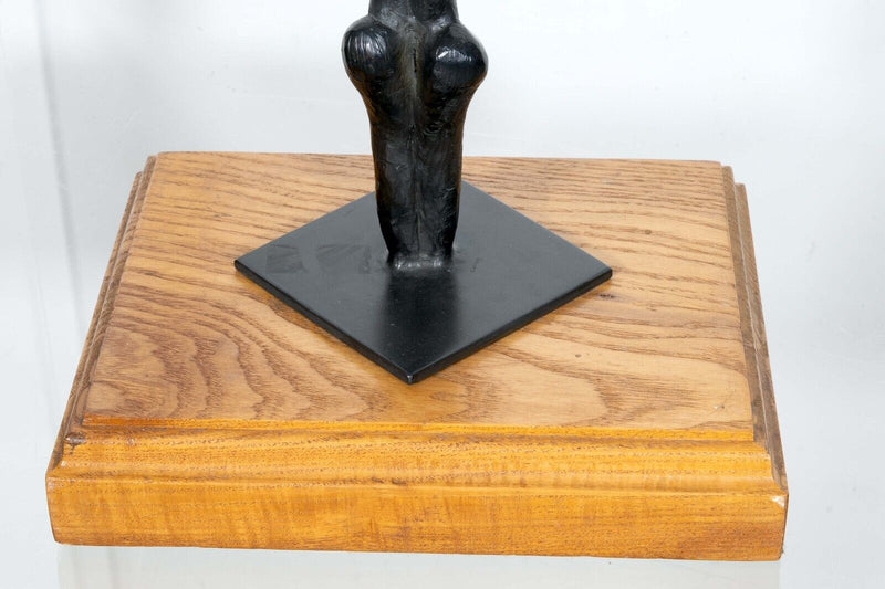 Karla Wyss Tye Bronze Sculpture of Black Swan Odile on Wood Base