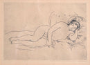 Pierre-Auguste Renoir Femme Nue Couchee Tournee a Droitte Drypoint Etching 1906