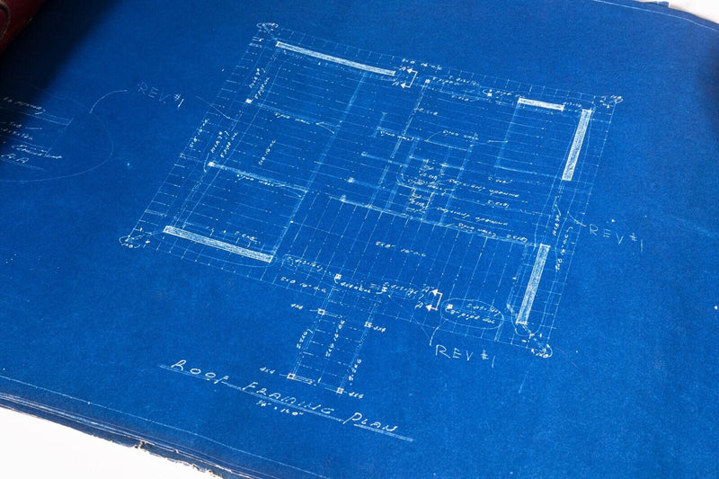 Minoru Yamasaki Original Architecture Blueprints 1953 Sloan Dental Clinic Detroi