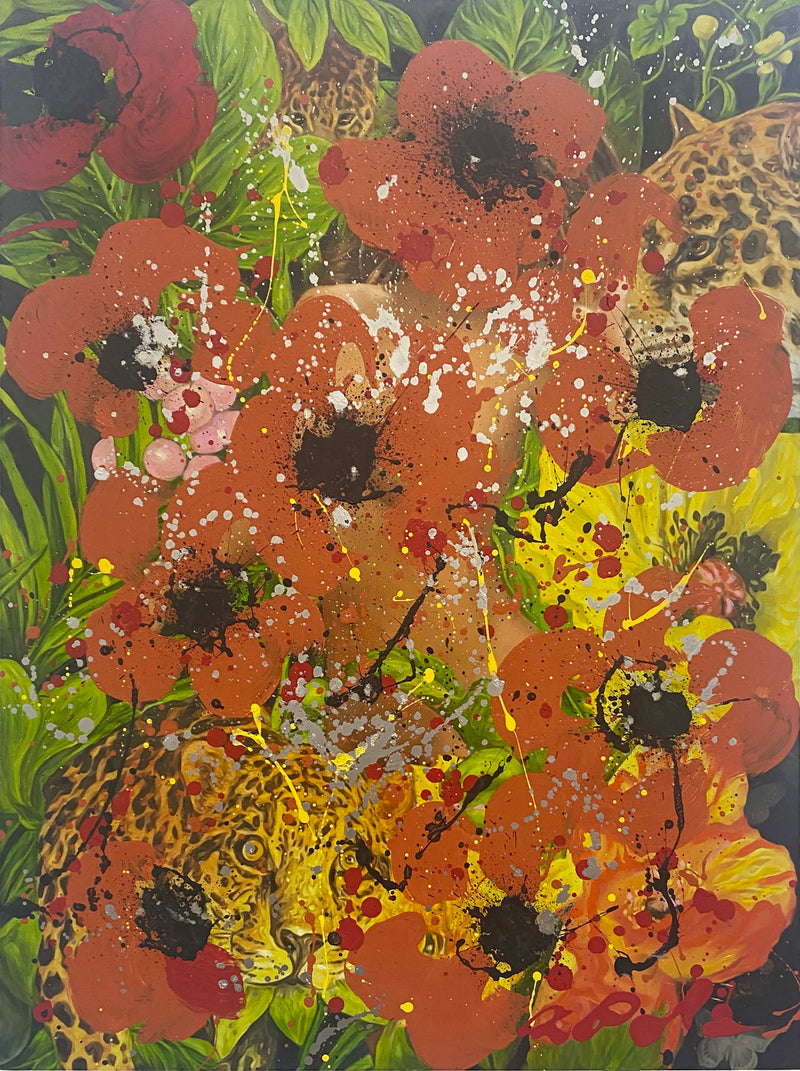 Dominic Pangborn Poppy Series: In the Jungle Painting