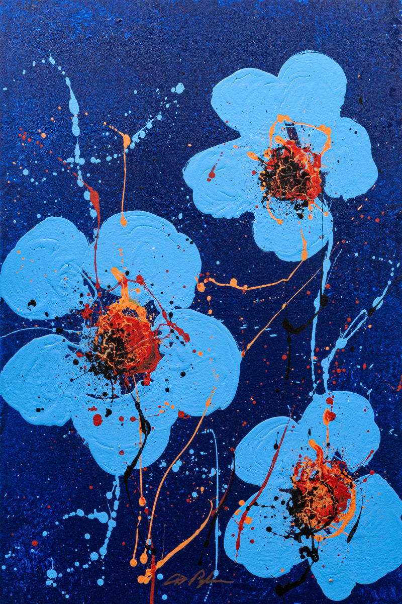Dominic Pangborn Poppy Series: Blue Painting