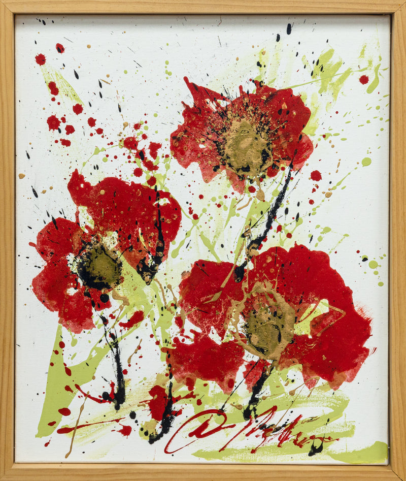 Dominic Pangborn Poppy Series: Red and White Painting