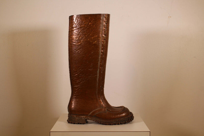 Contemporary Modern Bronze Cast Boot Cane/Umbrella Holder