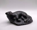 Inuit Canadian Eskimo Carved Soapstone Otter Native Sculpture Signed Abraham Pov