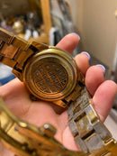 Crofton Lady’s Wristwatch Crystal Encrusted Gold Stainless Steel w/ Original Box