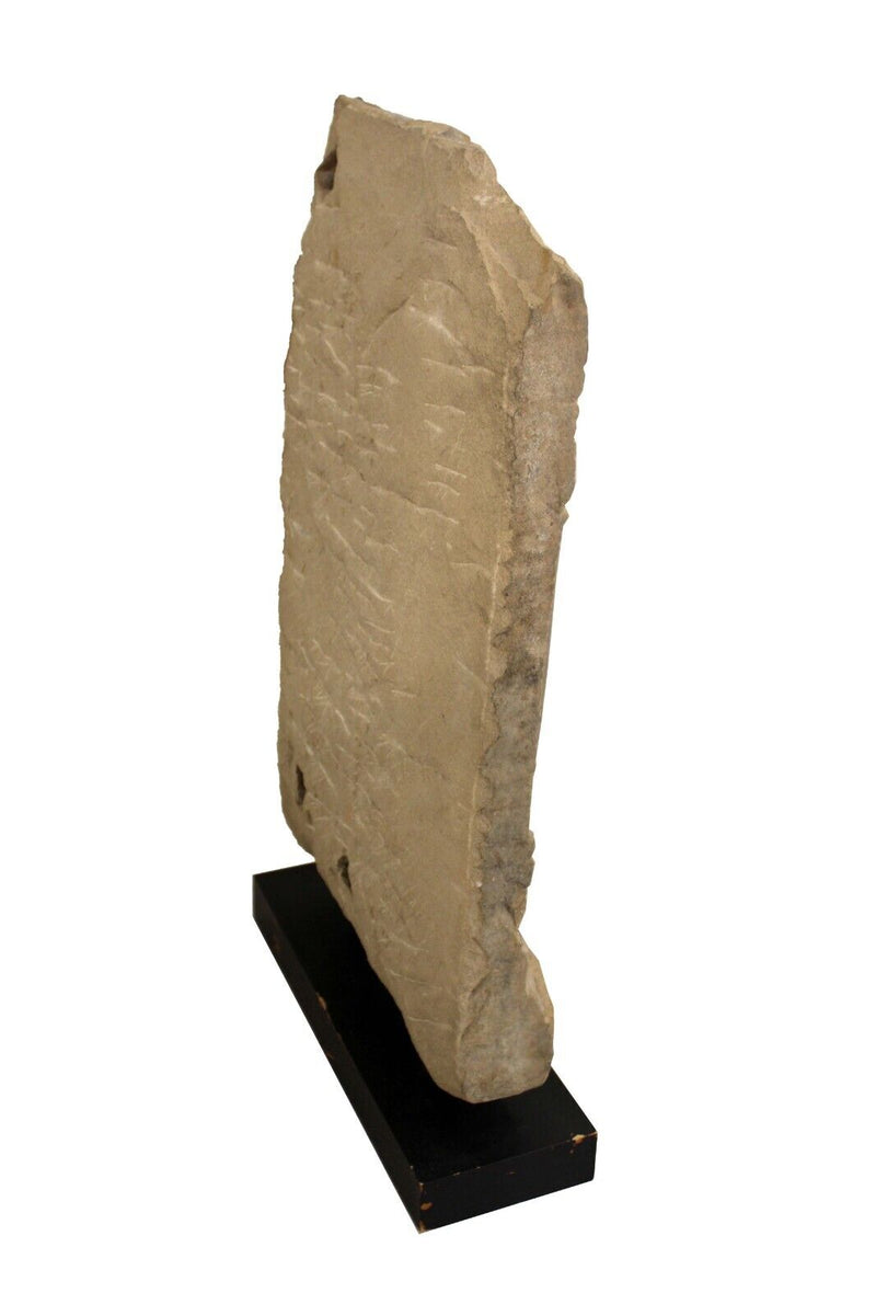 Antique Artifact Carved Temple Stele Stone Slab Art Sculpture