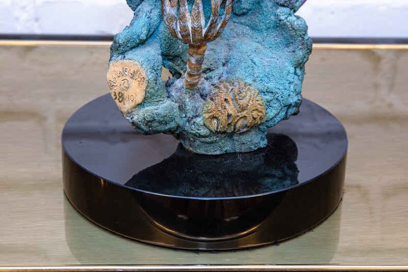 Stewart & Steven Wegner Queen Angel Reef Patina Bronze Sculpture Signed 38/40