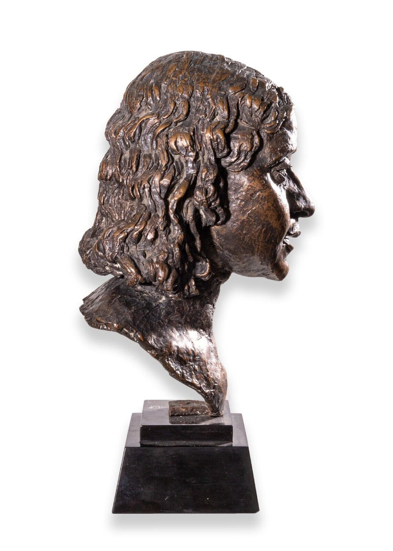 Sir Jacob Epstein Modern British Art Bronze w Brown Patina Life Size Bust