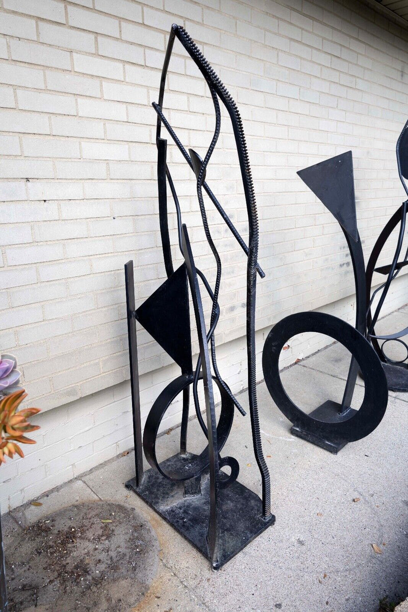 Robert Hansen Black Forged Metal Abstract Outdoor Contemporary Modern Sculpture