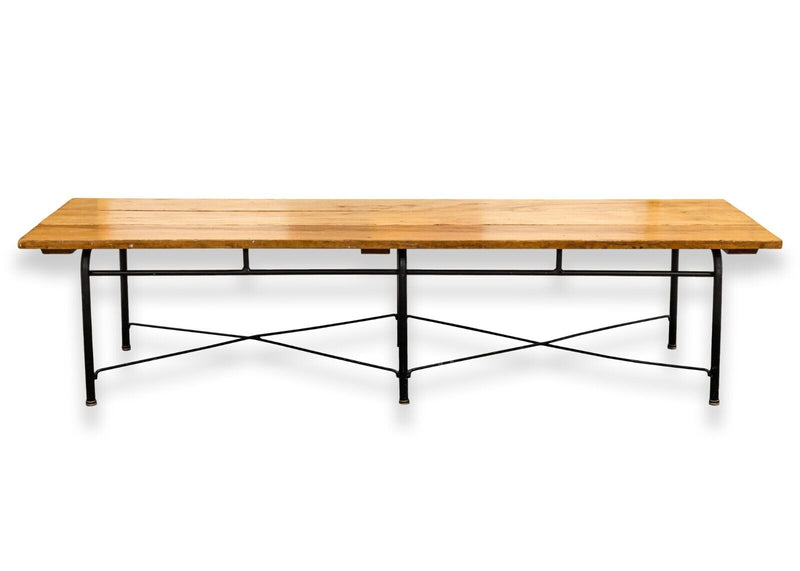 Paul McCobb Style Mid Century Modern Metal and Wood Bench