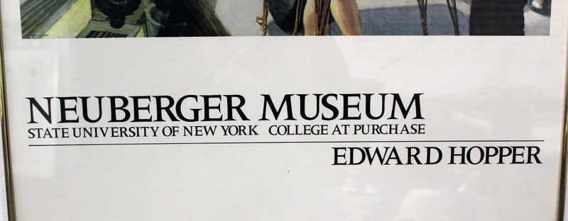 Edward Hopper The Barber Shop Neuberger Museum Vintage Exhibition Poster 1981