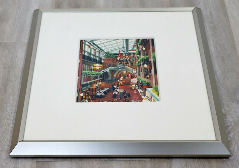 Don Jacot Trapper's Alley Gouache on Board Framed Photo Realistic Painting