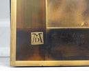 Bernhard Rohne for Mastercraft Brutalist Acid-Etched Metallic Wall Art 1970s