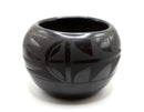 Vintage Santa Clara Pueblo Black Ware Bowl Etched Santa Fe New Mexico Unsigned