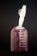 Bernie D’Onofrio Contemporary Hand-Blown Sculpted Purple & Frosted Etched Glass