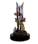 J Townsend Sealife Clownfish in Coral Bronze & Ceramic Sculpture Signed 7/399
