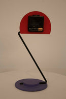 Memphis Style Constructivism 1980 Aluminum Shelf Clock by Nicolai Canetti Modern