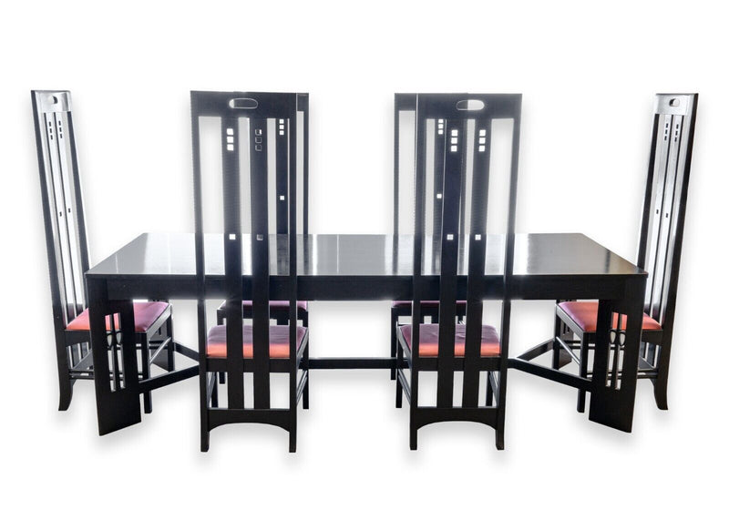Charles Rennie Mackintosh Black Ebonized Wood Dining Table