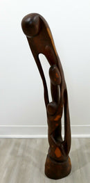 Mid Century Modern Abstract Figurative Wood Carving Floor Sculpture