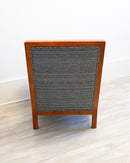 Pair of Custom Made Art Deco Style Mahogany Wood Arm Chairs