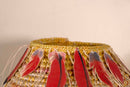 Katherine Westphal Big Sky Signed Raffia Woven Basket w/ Feather Accents 1994