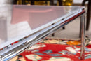 de Sede DS-9075/62 Bauhaus Rectangular Chrome Base Satin Glass Top Coffee Table