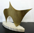 James Nani Slipper 97 Gold Abstract Marble Base Sculpture