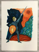 Mid Century Modern Unframed Scorpio Zodiac Judith Bledsoe Hand Signed Lithograph