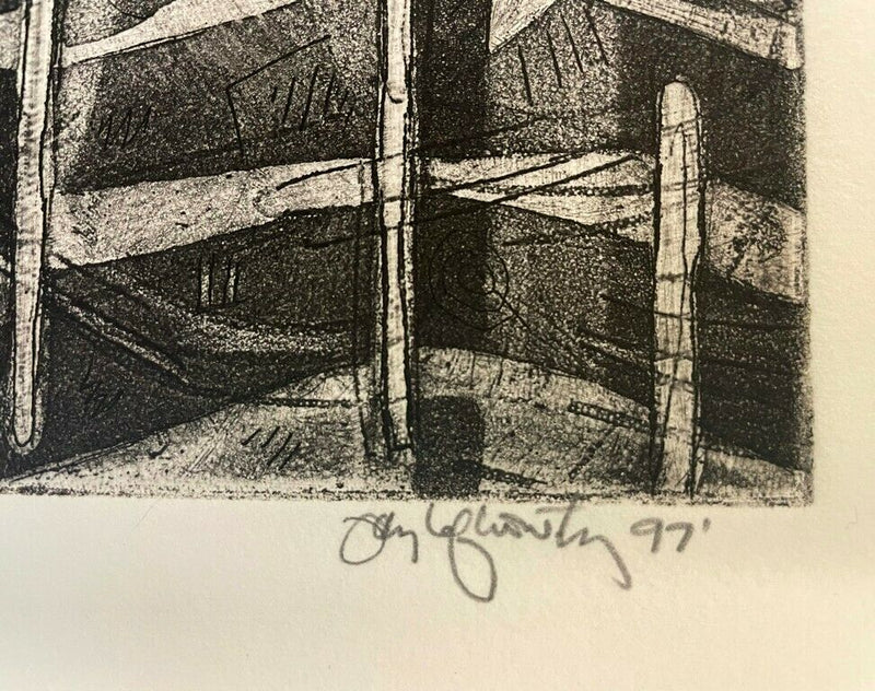 Jay Lefkowitz Into the Wood Artist Proof Etching Hand Signed